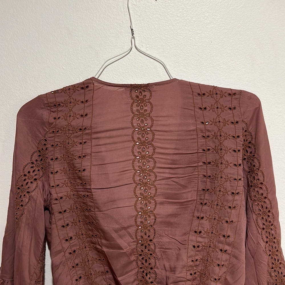 American Eagle pink rose top size:XS - Picture 6 of 7